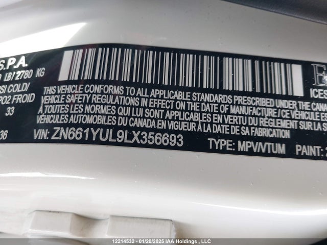 ZN661YUL9LX356693 Maserati m156e