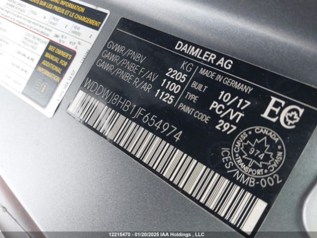WDDWJ8HB1JF654974 Mercedes-Benz m177