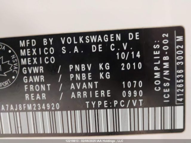 3VWLA7AJ8FM234920 Volkswagen Jetta