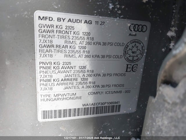 WA1AECF30P1065941 Audi 40 tfsi