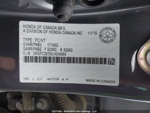 2HGFC2E5XLH004964 Honda k20c2