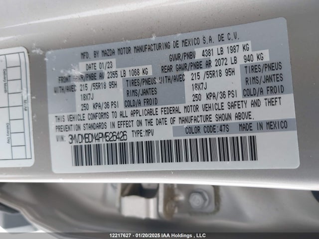 3MVDMBDM4PM526426 Mazda pyukd
