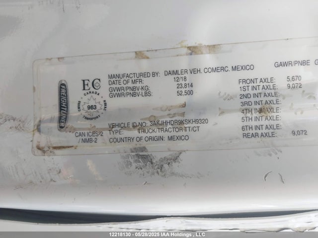 3AKJHHDR9KSKH9320 Freightliner Detroit Diesel Dd15