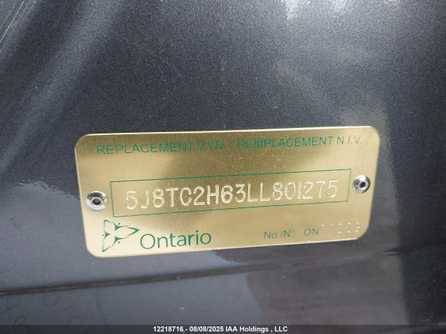 5J8TC2H63LL801275 Acura k20c4