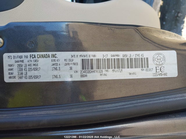 2C4RDGBGXHR701628 Dodge Grand Caravan Se