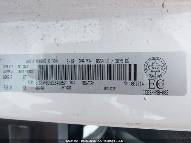 RAM 2019 2019 3C6TRVBG0KE548057 Image 18