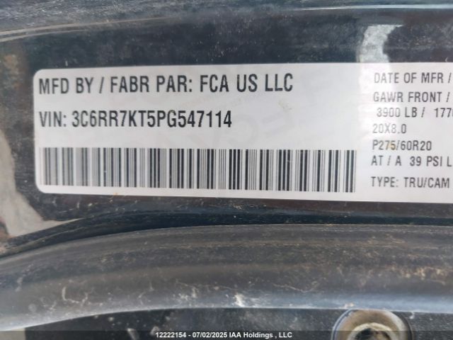 3C6RR7KT5PG547114 Dodge 1500