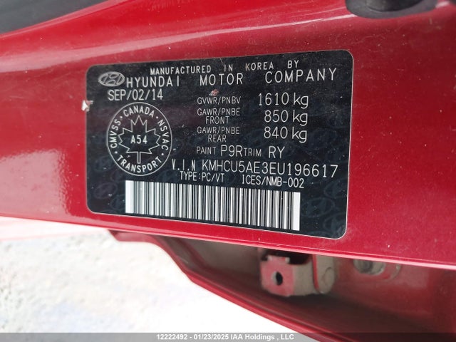 Hyundai Accent Gls/se 2014 KMHCU5AE3EU196617 Image 9