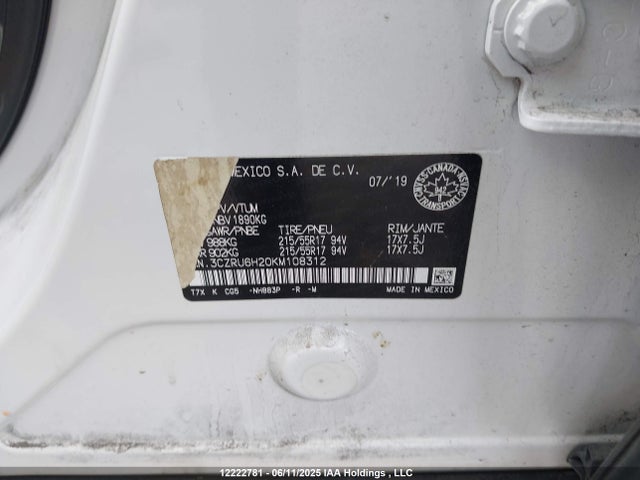 3CZRU6H20KM108312 Honda r18z9
