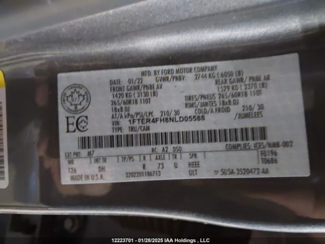 1FTER4FH8NLD05588 Ford Ranger