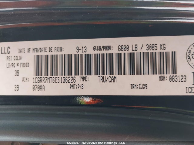 RAM 1500 2014 1C6RR7MT6ES136226 Image 9