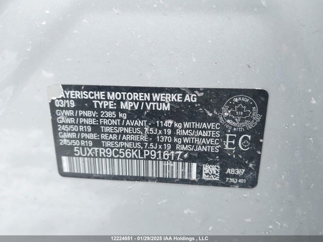 5UXTR9C56KLP91617 BMW X3