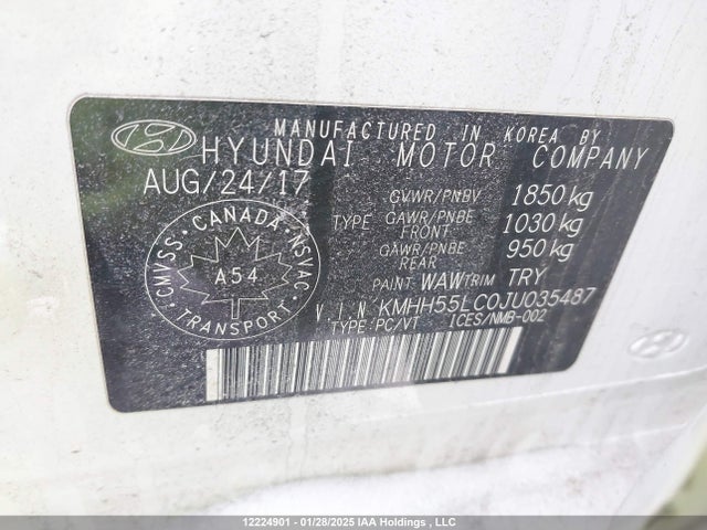 Hyundai t-gdi gamma 2018 KMHH55LC0JU035487 Image 9