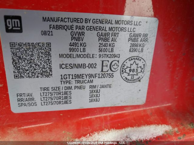 1GT19MEY9NF120755 GMC l5p