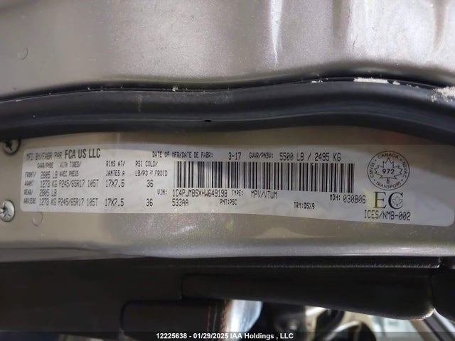 1C4PJMBSXHW649198 Jeep 2017