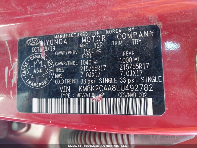 Hyundai mpi nu 2020 KM8K2CAA8LU492782 Image 18