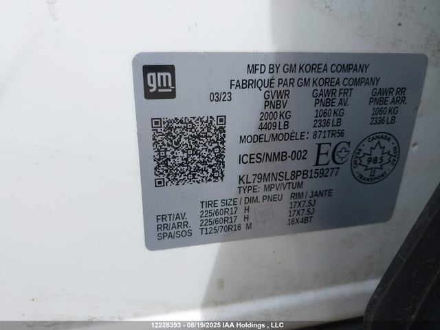 KL79MNSL8PB159277 Chevrolet l3t