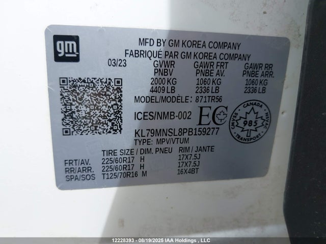 KL79MNSL8PB159277 Chevrolet l3t