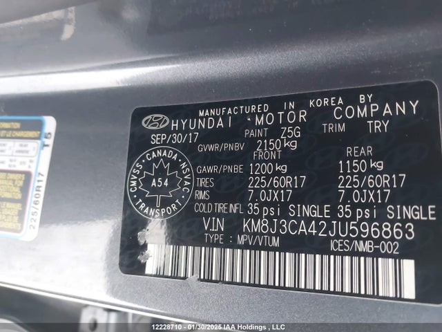 KM8J3CA42JU596863 Hyundai gdi nu
