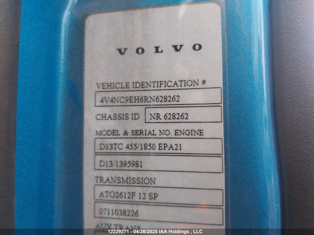 Volvo d13 2024 4V4NC9EH6RN628262 Image 18