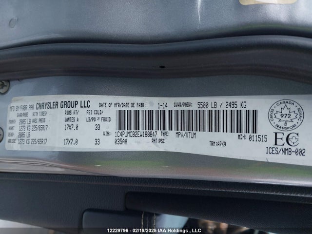Jeep 2014 2014 1C4PJMCB2EW188847 Image 9
