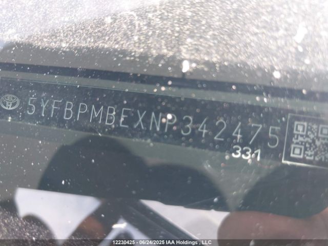 5YFBPMBEXNP342475 Toyota 2zr-fae