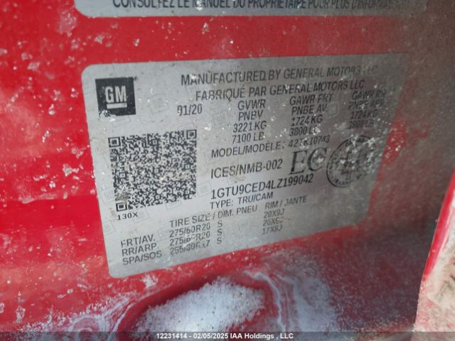 1GTU9CED4LZ199042 GMC Sierra K1500 Elevation