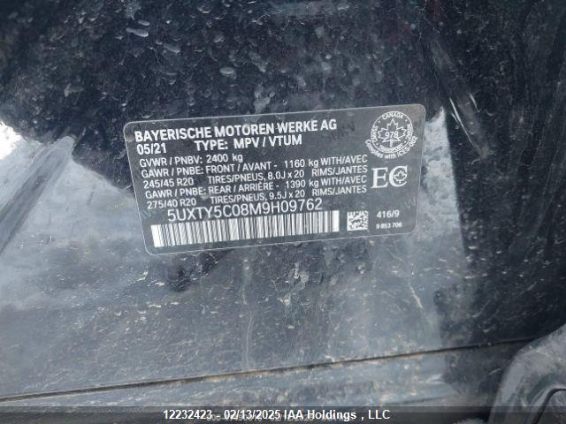 5UXTY5C08M9H09762 BMW X3