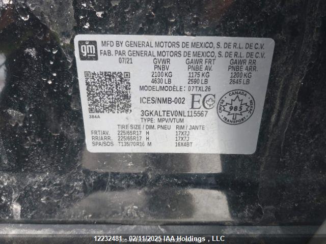 3GKALTEV0NL115567 GMC lyx