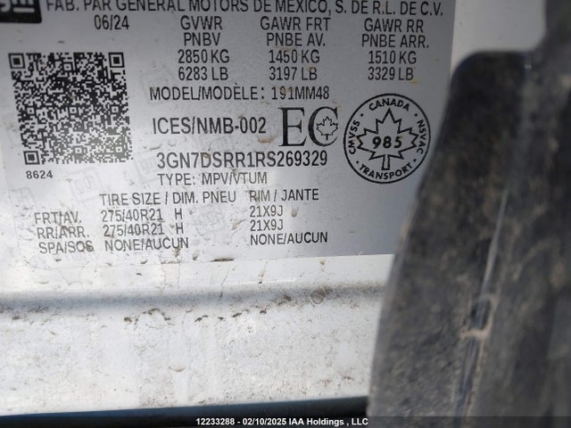 Chevrolet x0c+ec3 2024 3GN7DSRR1RS269329 Image 9