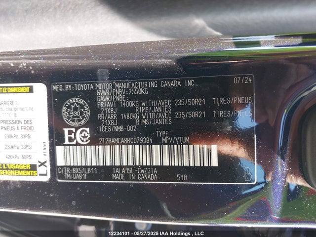 2T2BAMCA8RC079384 Lexus t24a-fts