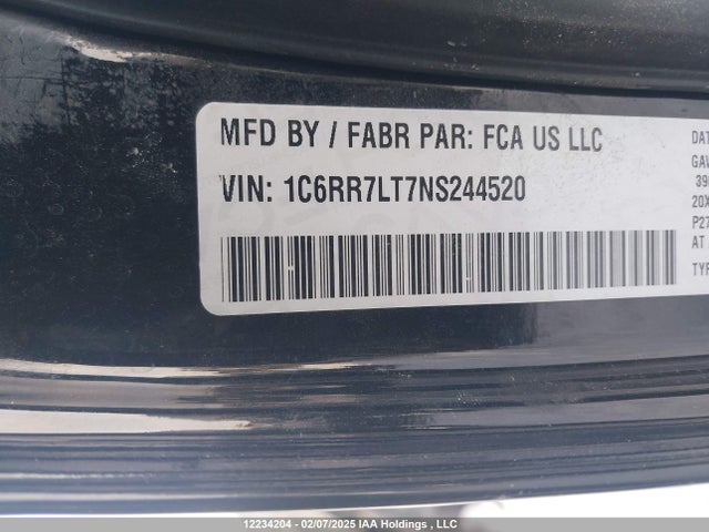 1C6RR7LT7NS244520 Dodge 1500