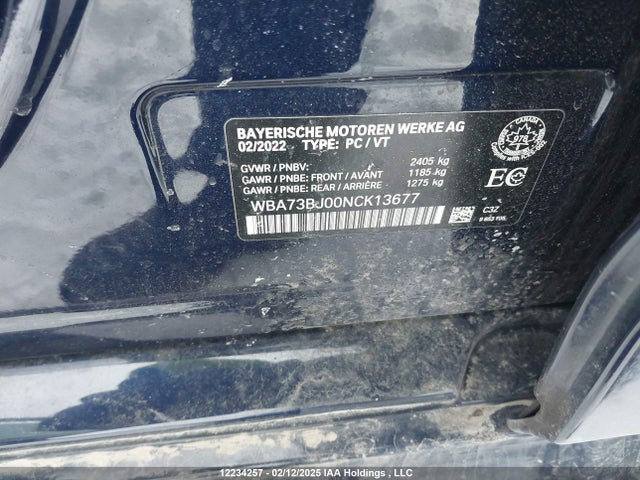 WBA73BJ00NCK13677 BMW 540i Xdrive
