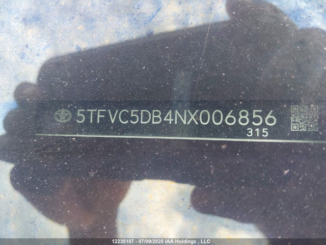 5TFVC5DB4NX006856 Toyota v35afts,1tm