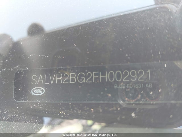 Land Rover lev3 sulev30 2015 SALVR2BG2FH002921 Image 9