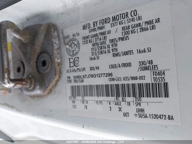 Ford Transit Connect 2016 NM0LS7J78G1277296 Image 9