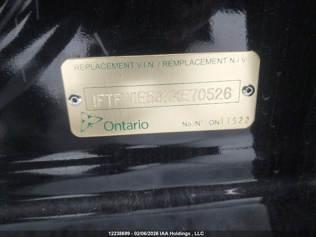 1FTFW1E59NKE70526 Ford F150 Supercrew
