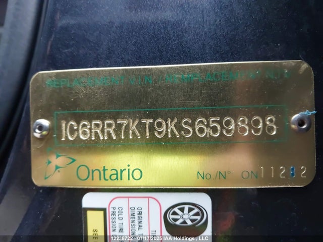 1C6RR7KT9KS659898 RAM 2019