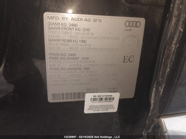 WA1L2AFPXGA108819 Audi 2.0t