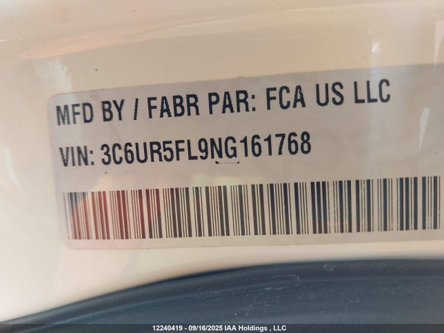 Dodge 2022 2022 3C6UR5FL9NG161768 Image 9