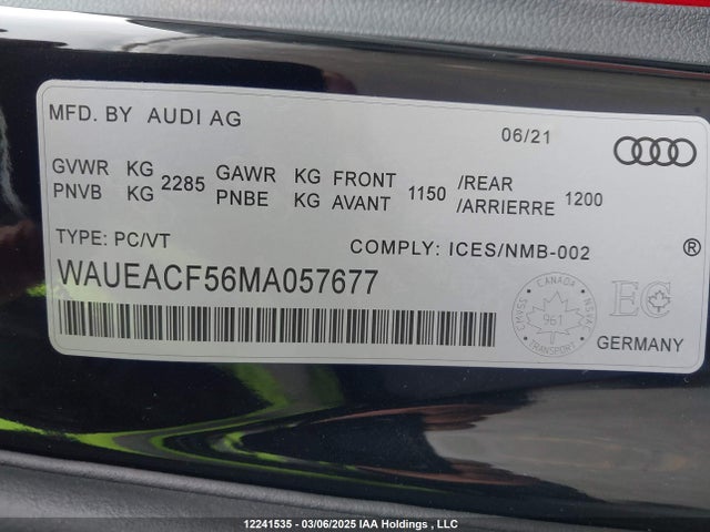 WAUEACF56MA057677 Audi 45 tfsi (2.0t)