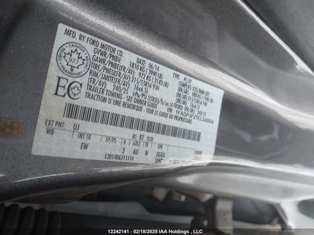 1FADP3F27EL343004 Ford 2014
