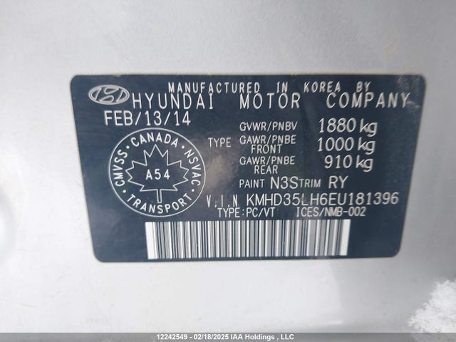 Hyundai dohc gdi nu 2014 KMHD35LH6EU181396 Image 19