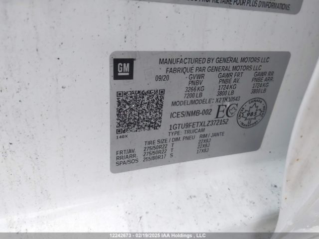 1GTU9FETXLZ372152 GMC Sierra K1500 Denali