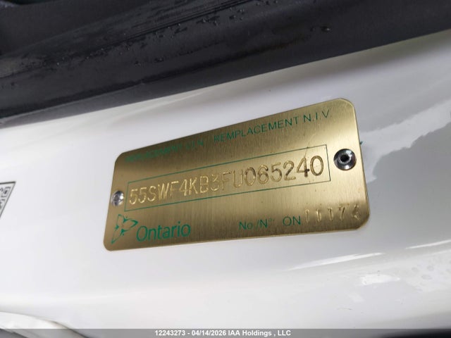 Aukcja sprzedaży 2015 Mercedes-benz C 300 4matic, vin: 55SWF4KB3FU065240, numer aukcji: 12243273