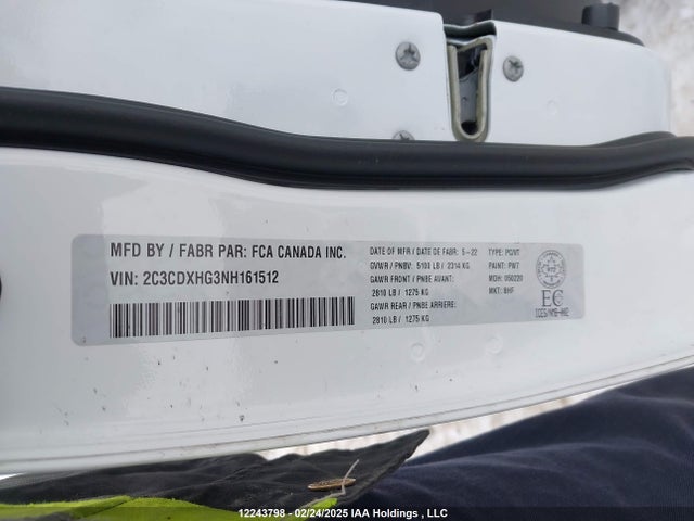 Dodge Charger 2022 2C3CDXHG3NH161512 Image 9
