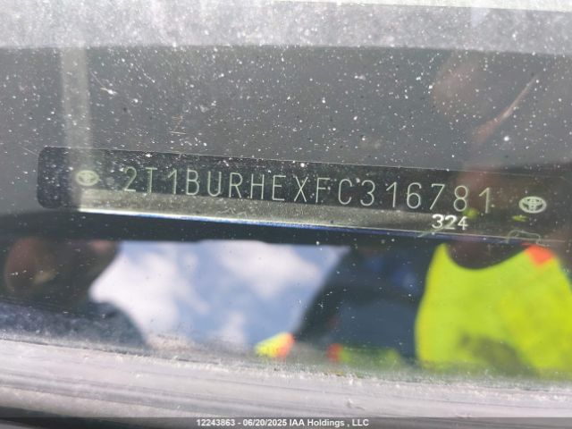 2T1BURHEXFC316781 Toyota 2zr-fe