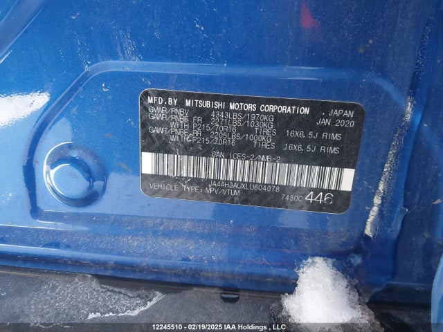 JA4AH3AUXLU604078 Mitsubishi mivec