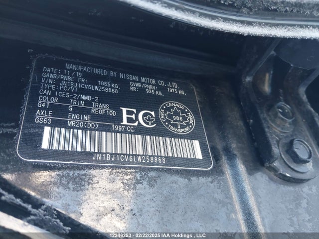 JN1BJ1CV6LW258868 Nissan ROGUE SPORT