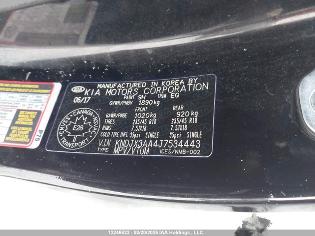 KNDJX3AA4J7534443 KIA g